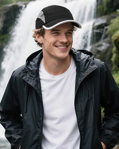 CLAPE Lightweight Short Bill Baseball Caps Quick Dry UV Protection Outdoor 5 Panel Hat Unstructured Tucker Cap for Men in Kuwait
