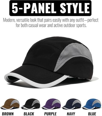 CLAPE Lightweight Short Bill Baseball Caps Quick Dry UV Protection Outdoor 5 Panel Hat Unstructured Tucker Cap for Men in Kuwait