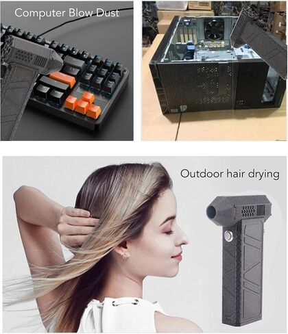 Electric Air Duster Cordless Portable 130000RPM High Speed Stepless Adjustable Type C Fast Charging Air Blower for Car Computer Keyboard Camera Cleaning in Saudi Arabia