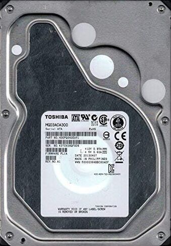 Toshiba 2022 Toshiba Mg03aca300 3tb P/N: HDEPQ04GEA51 F/W: FL1A (متجدد) in Saudi Arabia