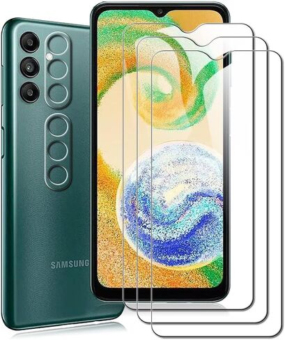 [3+2 Pack] for Samsung Galaxy A04S/Galaxy A13 5G/4G Screen Protector (3 Packs) with 2 Packs Camera Lens Protector,HD Clear Scratch Resistant Bubble Free 9H Hardness Tempered Glass in Kuwait