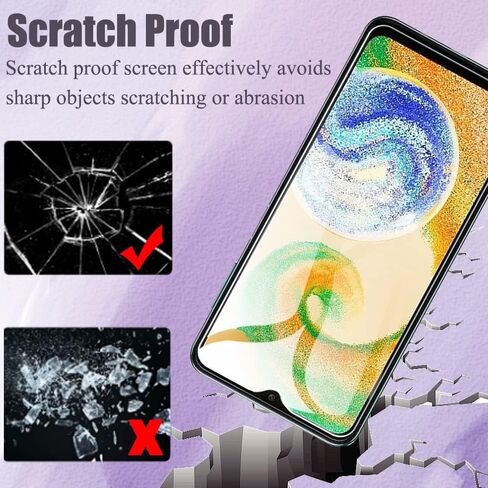 [3+2 Pack] for Samsung Galaxy A04S/Galaxy A13 5G/4G Screen Protector (3 Packs) with 2 Packs Camera Lens Protector,HD Clear Scratch Resistant Bubble Free 9H Hardness Tempered Glass in Kuwait