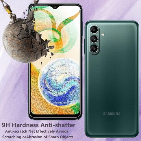 [3+2 Pack] for Samsung Galaxy A04S/Galaxy A13 5G/4G Screen Protector (3 Packs) with 2 Packs Camera Lens Protector,HD Clear Scratch Resistant Bubble Free 9H Hardness Tempered Glass in Kuwait