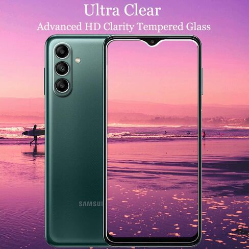 [3+2 Pack] for Samsung Galaxy A04S/Galaxy A13 5G/4G Screen Protector (3 Packs) with 2 Packs Camera Lens Protector,HD Clear Scratch Resistant Bubble Free 9H Hardness Tempered Glass in Kuwait
