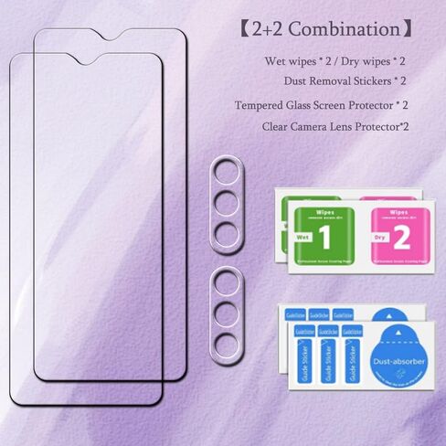 [3+2 Pack] for Samsung Galaxy A04S/Galaxy A13 5G/4G Screen Protector (3 Packs) with 2 Packs Camera Lens Protector,HD Clear Scratch Resistant Bubble Free 9H Hardness Tempered Glass in Kuwait