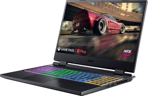 acer 2023 Newest Nitro 5 Gaming Laptop, 15.6" QHD IPS 165Hz Display, AMD Ryzen 7 6800H (8 cores), NVIDIA GeForce RTX 3070 Ti, 64GB DDR5 RAM, 2TB SSD, Wi-Fi 6E, Backlit Keyboard, Windows 11 Home in Saudi Arabia