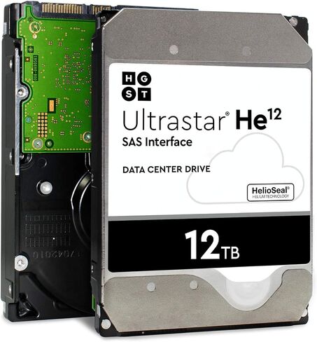HGST Ultrastar DC HC520 HDD 12TB 7200 RPM SAS 12Gb/s Interface 3.5-Inch 512e ISE Helium Data Center Enterprise Internal Hard Disk Drive HUH721212AL5200 (Renewed) in Saudi Arabia