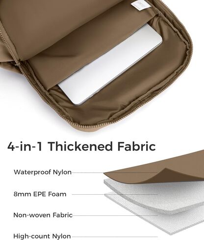 حقيبة الظهر Fodoko للعمل ، حقائب الظهر غير الرسمية للنساء حقيبة ظهر Daypack للرجال للسفر College Bookbag مقصورة منفصلة لـ 15.6 بوصة دفتر بني in Kuwait
