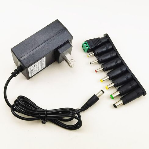 12V 2A Power Supply AC ADAPTER باستبدال مع 8 نصائح ، شاحن سلك 2000 MASTERSTED 120MA لشريط LED LID CCTV Camera GPS WebCAM ROUTER BT SPEAKER DC12V in Kuwait