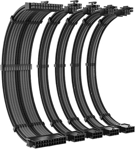 350mm PSU Cable Kit Motherboard ATX 24PIN GPU PCI-E 6+2PIN 8PIN CPU EPS 4+4PIN 18AWG POWER in Saudi Arabia