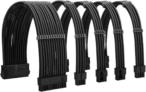 350mm PSU Cable Kit Motherboard ATX 24PIN GPU PCI-E 6+2PIN 8PIN CPU EPS 4+4PIN 18AWG POWER in Saudi Arabia