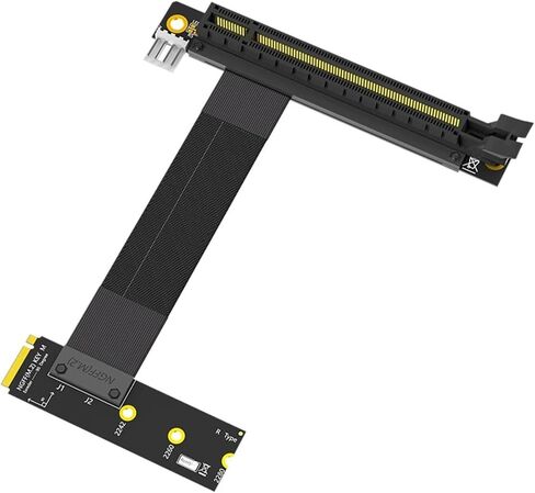 كابل الناهض M.2 NVME إلى PCIE X16 محول الرسومات كابل امتداد 90 درجة PCI 3.0 16x إلى M Key Riser Cable (Black A) in Saudi Arabia