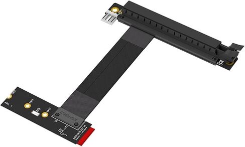 كابل الناهض M.2 NVME إلى PCIE X16 محول الرسومات كابل امتداد 90 درجة PCI 3.0 16x إلى M Key Riser Cable (Black A) in Saudi Arabia