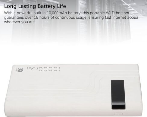 yunseity المحمولة WiFi Hotspot غير مؤمن 4G LTE Hotpot Router 300 ميجابت في الثانية ، بطارية 10000 مللي أمبير في الساعة ، ودعم إلى 10 أجهزة في وقت واحد للسفر in Kuwait