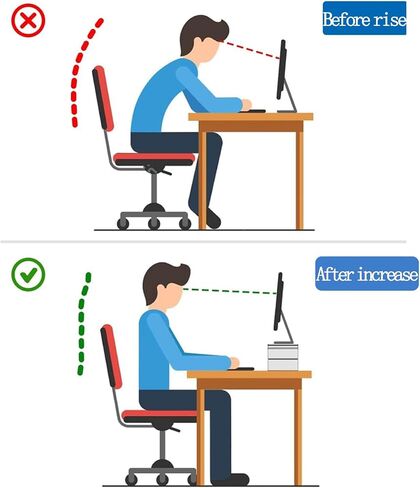 Clear Acrylic 2-Tier Monitor Stand & Desk Organizer-16 "x9.4" x5.5 H Riser Office Office مع تخزين لوحة المفاتيح ، وأجهزة الكمبيوتر المحمولة ، والكمبيوتر المحمول ، و IMAC ، والطابعة ، والتلفزيون ، وأجهزة الوسائط المتعددة (الأزرق الشفاف) in Saudi Arabia
