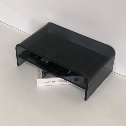 Clear Acrylic 2-Tier Monitor Stand & Desk Organizer-16 "x9.4" x5.5 H Riser Office Office مع تخزين لوحة المفاتيح ، وأجهزة الكمبيوتر المحمولة ، والكمبيوتر المحمول ، و IMAC ، والطابعة ، والتلفزيون ، وأجهزة الوسائط المتعددة (الأزرق الشفاف) in Saudi Arabia