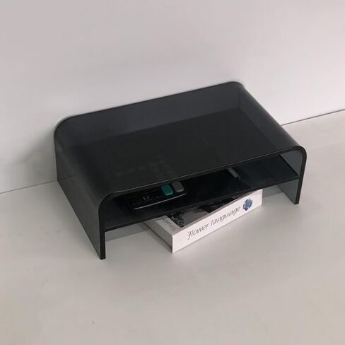 Clear Acrylic 2-Tier Monitor Stand & Desk Organizer-16 "x9.4" x5.5 H Riser Office Office مع تخزين لوحة المفاتيح ، وأجهزة الكمبيوتر المحمولة ، والكمبيوتر المحمول ، و IMAC ، والطابعة ، والتلفزيون ، وأجهزة الوسائط المتعددة (الأزرق الشفاف) in Saudi Arabia