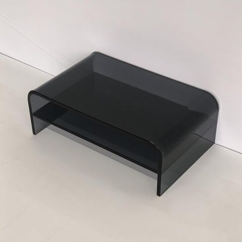 Clear Acrylic 2-Tier Monitor Stand & Desk Organizer-16 "x9.4" x5.5 H Riser Office Office مع تخزين لوحة المفاتيح ، وأجهزة الكمبيوتر المحمولة ، والكمبيوتر المحمول ، و IMAC ، والطابعة ، والتلفزيون ، وأجهزة الوسائط المتعددة (الأزرق الشفاف) in Saudi Arabia