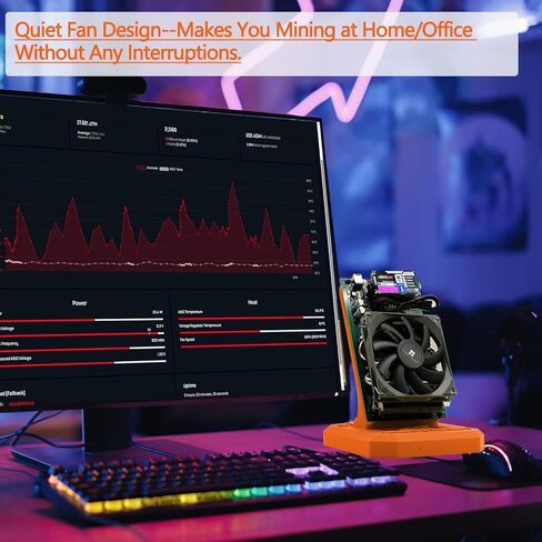 Nerdqaxe ++ Bitcoins Miner 4.8th/S ، 4 قطع BM1370 ASIC SOLO SOLO BTC Miner ، 15J/TH 98W استهلاك الطاقة ، 2.4G WIFI آلة تعدين مفتوحة المصدر (أخضر) in Kuwait