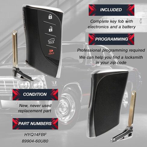 استبدال مفتاح USAREMOTE FOB لعام 2019 2020 2021 2022 لكزس GX460 4-BUTOT SMART SMART ENTRY REMOTE (HYQ14FBF ، 89904-60U80) in Saudi Arabia