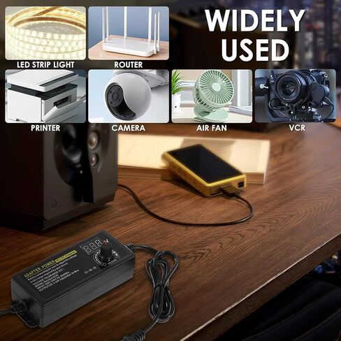إمدادات محول الطاقة العالمي 3V ~ 24V 72W متغير قابل للتعديل 3V 5V 9V 12V 18V 20V 24V AC/DC تبديل الشاحن ، 100V-240V AC إلى محول DC مع 14 نصيحة وشاشة LCD الجهد in Kuwait