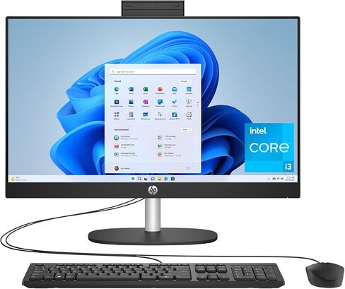 HP 23.8 inch All-in-One Desktop PC, FHD Display, Intel Core i3-N300, 8 GB RAM, 256 GB SSD, Intel UHD Graphics, Windows 11 Home, Jet Black, 24-cr0430 (2025) in Saudi Arabia