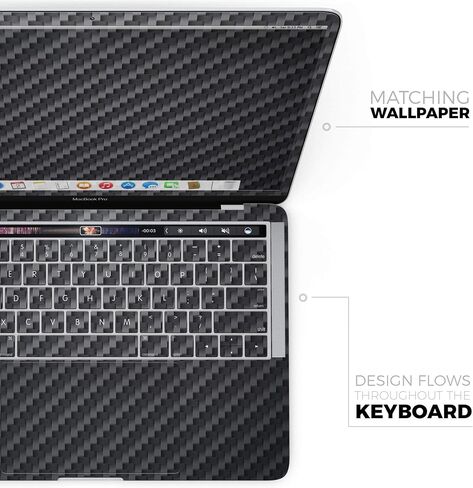 ألياف الكربون السوداء الكامنة الكاملة لفقة خدش مقاومة للاصوص على صائق الجلد متوافق مع MacBook 15 "pro w/tb (A1990) in Saudi Arabia