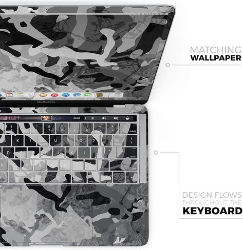 Desert Snow Camouflage V2 Full-Body Wrap Scratch Resistant Decal Skin-Kit Compatible with MacBook 13" Air M1 (A2337) in Saudi Arabia