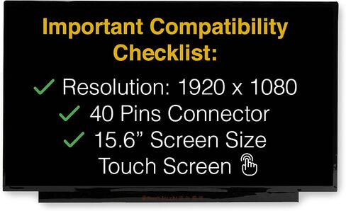 شاشة اللمس البديلة لـ Lenovo FRU 5D10W69931 40 PINS FHD 1920X1080 LED LED Matte مع أدوات وشريط in Saudi Arabia