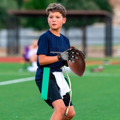 Youth Football Gloves Kids Silicone Grip Receiver Gloves for Kids with Super Stick Ability for Best Game Experience in Kuwait