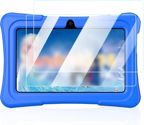واقي الشاشة لـ Aiprotablet K07 Row Android Tablet 7 بوصة لوحي أطفال ، مضاد للخلع 9H صلابة اللمس حساس 2.5D الحواف الدائرية خالية من التثبيت سهلة التثبيت ، 2 عبوة. in Kuwait