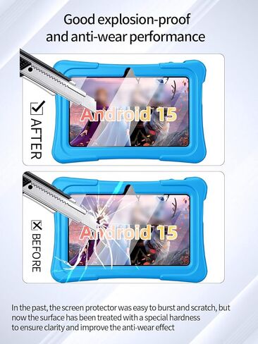 واقي الشاشة لـ Aiprotablet K07 Row Android Tablet 7 بوصة لوحي أطفال ، مضاد للخلع 9H صلابة اللمس حساس 2.5D الحواف الدائرية خالية من التثبيت سهلة التثبيت ، 2 عبوة. in Kuwait
