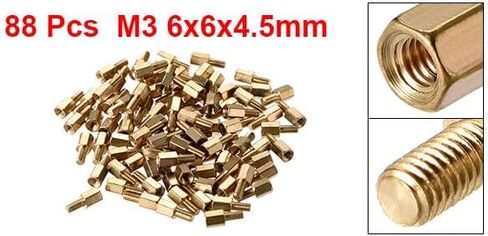 #us 88pcs m3 6mm f/m brass hex s procks pcb in Kuwait