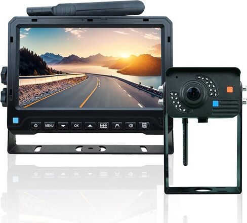 TadiBrothers 1080P Wireless RV Backup Camera & 7" HD Monitor – 300ft+ Wireless Range, 120° Wide-Angle View, Night Vision, No-Interference Digital Signal – American-Based, 1-Year Warranty in Saudi Arabia