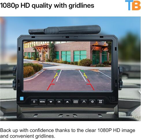 TadiBrothers 1080P Wireless RV Backup Camera & 7" HD Monitor – 300ft+ Wireless Range, 120° Wide-Angle View, Night Vision, No-Interference Digital Signal – American-Based, 1-Year Warranty in Saudi Arabia