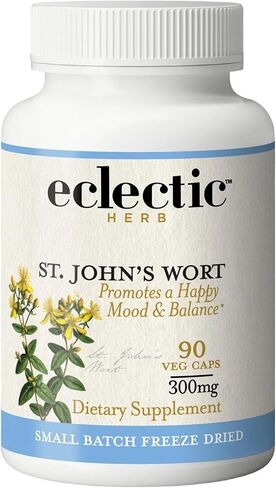 ECLECTIC INSTITUTE Raw Fresh Freeze-Dried Non-GMO St. John's Wort | 120 CT (300 mg) in Kuwait
