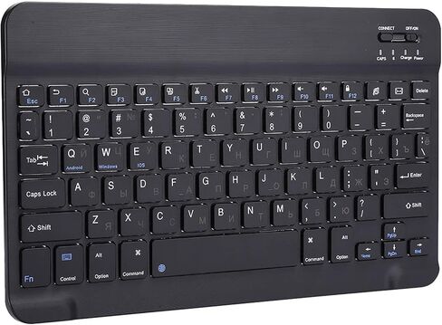 Akozon Russian Cyrillic Keyboard for Tablet ، لوحة مفاتيح USB مع اللغة الإنجليزية الروسية ، لوحة المفاتيح 80Keyboard 10.1 in Saudi Arabia