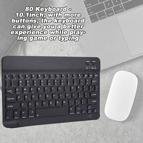 Akozon Russian Cyrillic Keyboard for Tablet ، لوحة مفاتيح USB مع اللغة الإنجليزية الروسية ، لوحة المفاتيح 80Keyboard 10.1 in Saudi Arabia