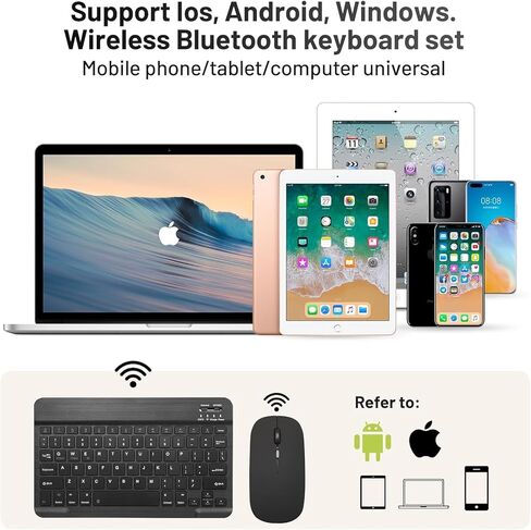 N-one Keyboard Mouse Set, 11" Keyboard Mouse Headphone OTG Touch Pen and Holder for Android Tablet in Kuwait