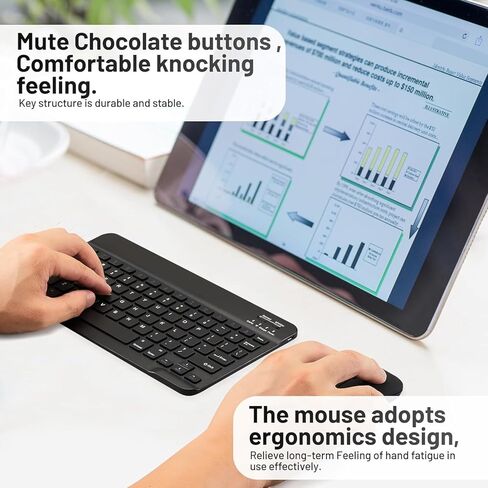 N-one Keyboard Mouse Set, 11" Keyboard Mouse Headphone OTG Touch Pen and Holder for Android Tablet in Kuwait