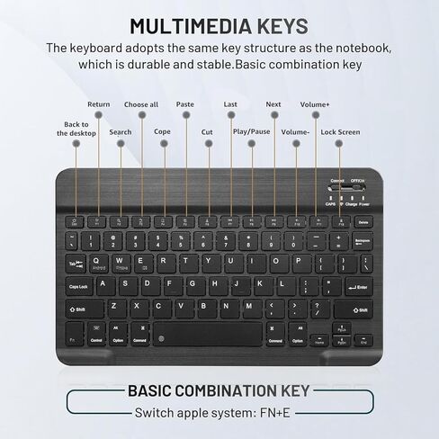 N-one Keyboard Mouse Set, 11" Keyboard Mouse Headphone OTG Touch Pen and Holder for Android Tablet in Kuwait
