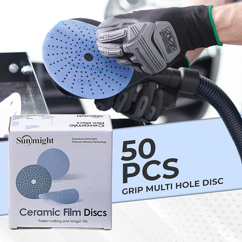 قرص سيراميك متعدد الفتحات مقاس 6 بوصات سعة 600 جرام من صن مايت، 76518، 50 قرصًا in Kuwait