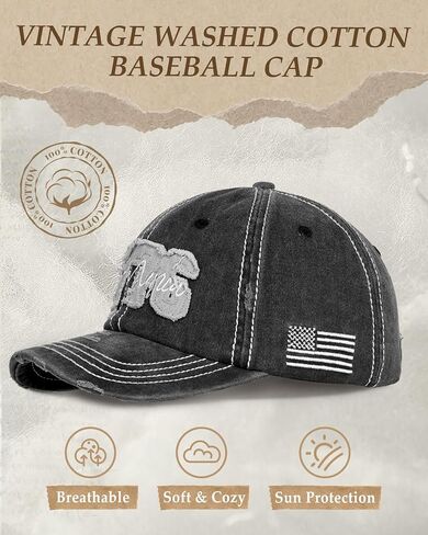Flafens Womens Baseball Caps - Cute Baseball Hat Vintage Distressed Low Profile Embroidered Cotton Ladies Ball Ballcap in Kuwait