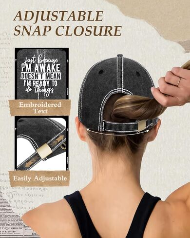 Flafens Womens Baseball Caps - Cute Baseball Hat Vintage Distressed Low Profile Embroidered Cotton Ladies Ball Ballcap in Kuwait