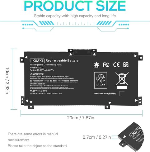 Fancy Buying 42Wh WDX0R Laptop Battery for dell Inspiron 15 5565 5567 5568 5578 7560 7570 7579 7569, 13 5368 5378 5379 7368 7378, 17 5000 5765 5767 5770, 14 7460 Fits 3CRH3 T2JX4 FC92N CYMGM in Kuwait