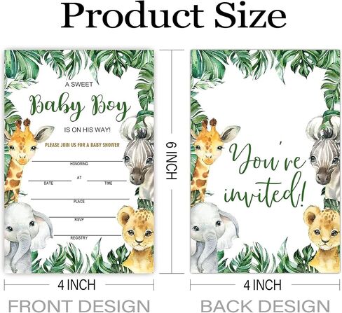 Geuro Baby Shower Invitations, Floral Fill In Invites Cards wih Envelopes, Baby in bloom, Set of 25. in Saudi Arabia