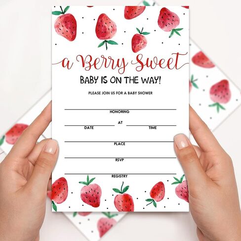 Geuro Baby Shower Invitations, Floral Fill In Invites Cards wih Envelopes, Baby in bloom, Set of 25. in Kuwait