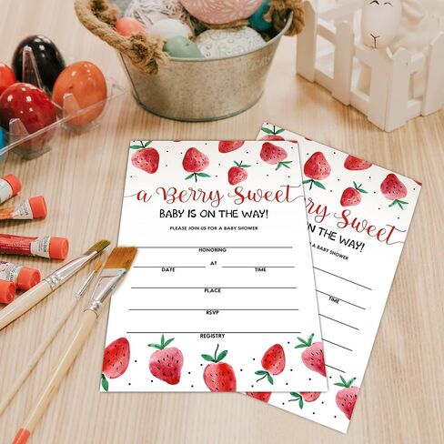 Geuro Baby Shower Invitations, Floral Fill In Invites Cards wih Envelopes, Baby in bloom, Set of 25. in Kuwait