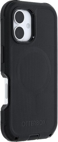 Otterbox iPhone 16 Plus Phone Case Defender Series Protection Service Service Series ، Magsafe ، غطاء هاتف واقٍ مقاوم للصدمات ، يناسب إطارًا مرفوعًا ، عبوات غير متزايدة (أسود) in Kuwait