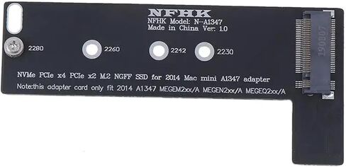 1PC PCI-E X4 X2 M.2 for NGFF M-Key for NVME AHCI SSD Converter Card Adapter for 2014 M1ni A1347 MEGEN2 MEGEM2 MEGEQ2 in Saudi Arabia
